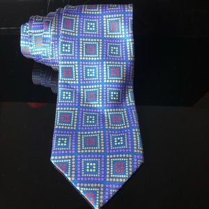 Barney’s New York mens silk necktie abstract (D)